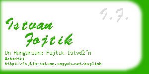 istvan fojtik business card